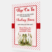 Spring op Schattige kikker Baby shower Acryl Bord (Hoek)