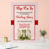 Spring op Schattige kikker Baby shower Acryl Bord (Huwelijk)