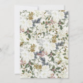 Spring or Winter floral Bridal Shower Kaart (Achterkant)