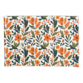 Spring Orange Flowers Chic Elegant Floral Pattern Kussensloop (Voorkant)