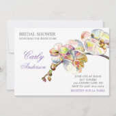 Spring Orchid Bloemen Bruids Douche Uitnodiging (Voorkant)
