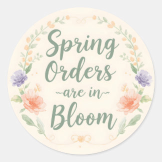 Spring Orders are in blue Bloom Ronde Sticker