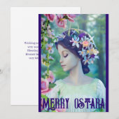 Spring Ostara Easter Equinox Pagan Forest Goddess Feestdagenkaart (Voorkant / Achterkant)