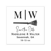 Spring over de bezem 2 Initiele Monogram Save the  Zelfinktende Stempel (Design)