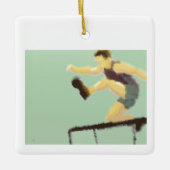 Spring over Hurdle Art Keramisch Ornament (Voorkant)