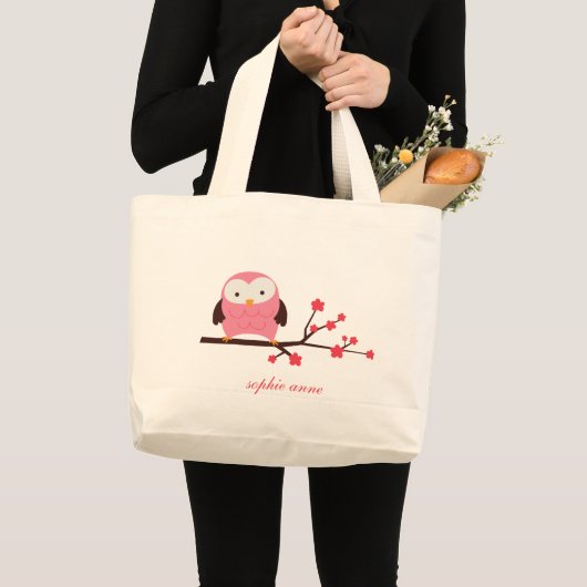 Spring Owl Grote Tote Bag (Voorkant (product))