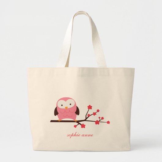 Spring Owl Grote Tote Bag (Voorkant)