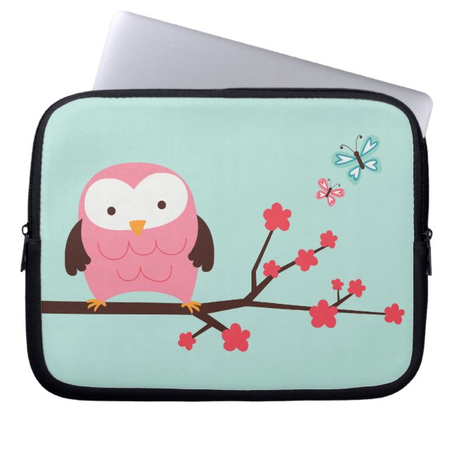 Spring Owl Laptop Sleeve (Voorkant)