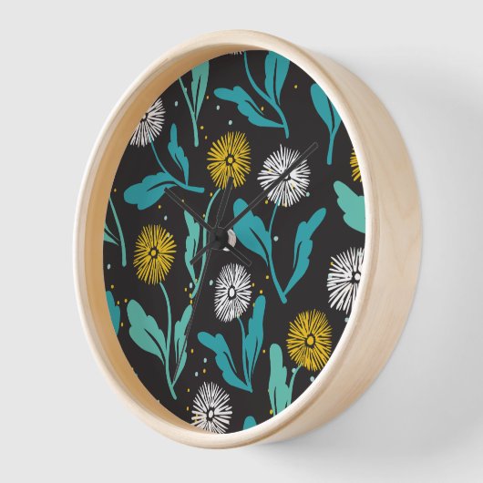 Spring Paardebloem Bloemen en Bladeren Design (Hoek)