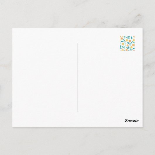 Spring Paardebloem Bloemen en Bladeren Design Briefkaart (Achterkant)