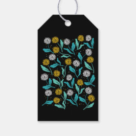 Spring Paardebloem Bloemen en Bladeren Design Cadeaulabel