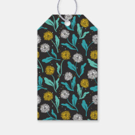 Spring Paardebloem Bloemen en Bladeren Design Cadeaulabel