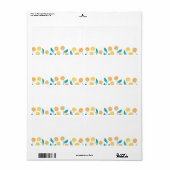 Spring Paardebloem Bloemen en Bladeren Design Etiket (Full Sheet)