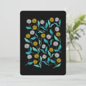 Spring Paardebloem Bloemen en Bladeren Design Feestdagenkaart (Staand voorkant)