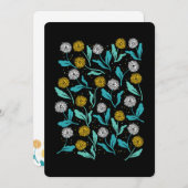 Spring Paardebloem Bloemen en Bladeren Design Feestdagenkaart (Voorkant / Achterkant)