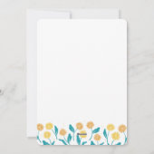 Spring Paardebloem Bloemen en Bladeren Design Feestdagenkaart (Achterkant)