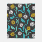 Spring Paardebloem Bloemen en Bladeren Design Fleece Deken (Voorkant)