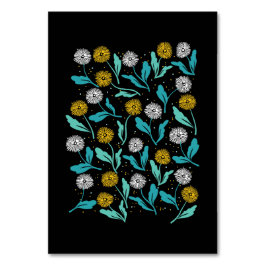 Spring Paardebloem Bloemen en Bladeren Design Kaart