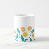 Spring Paardebloem Bloemen en Bladeren Design Koffiemok (Center)