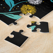 Spring Paardebloem Bloemen en Bladeren Design Legpuzzel (Zijkant)