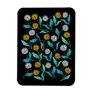 Spring Paardebloem Bloemen en Bladeren Design Magneet