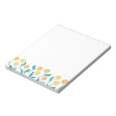 Spring Paardebloem Bloemen en Bladeren Design Notitieblok (Linkerzijde)