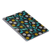 Spring Paardebloem Bloemen en Bladeren Design Notitieboek (Rechterzijde)