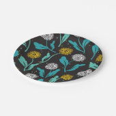 Spring Paardebloem Bloemen en Bladeren Design Papieren Bordje (Gekanteld)