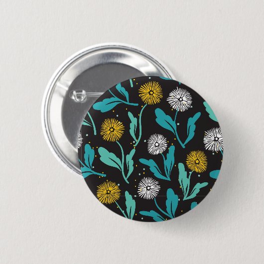 Spring Paardebloem Bloemen en Bladeren Design Ronde Button 5,7 Cm (Voorkant /achterkant)