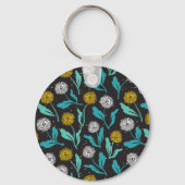 Spring Paardebloem Bloemen en Bladeren Design Sleutelhanger (Achterkant)