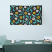 Spring Paardebloem Bloemen en Bladeren Design Spandoek (Beurs)