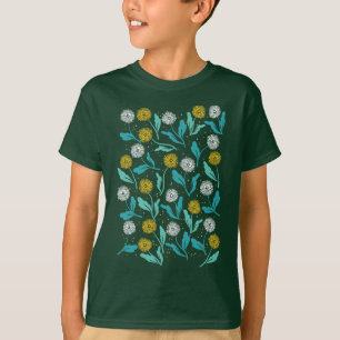 Spring Paardebloem Bloemen en Bladeren Design T-shirt