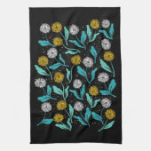 Spring Paardebloem Bloemen en Bladeren Design Theedoek (Verticaal)