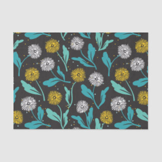 Spring Paardebloem Bloemen en Bladeren Design Tissuepapier