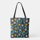 Spring Paardebloem Bloemen en Bladeren Design Tote Bag (Achterkant)