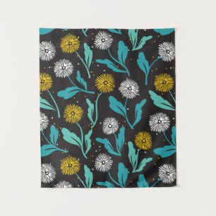 Spring Paardebloem Bloemen en Bladeren Design Wandkleed