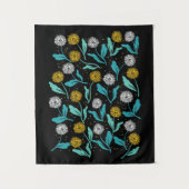 Spring Paardebloem Bloemen en Bladeren Design Wandkleed (Voorkant)