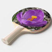 Spring Paars Crocus Flower Photo 2-Sided Printn Tafeltennisbatje (Voorkant Gekanteld)