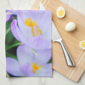 Spring Paarse Crocus Blooms Keukenhanddoeken (Quarter Fold)