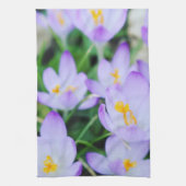 Spring Paarse Crocus Blooms Keukenhanddoeken (Verticaal)