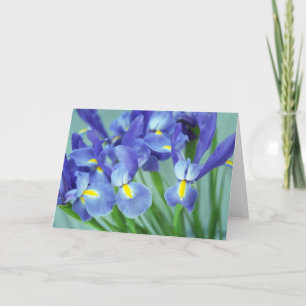 Spring Paarse Irises Photo Art Wenskaarten Kaart