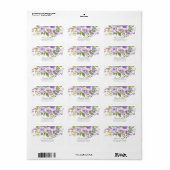 Spring Paarse Lavendel retour adreslabel Etiket (Full Sheet)