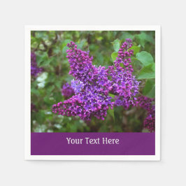 Spring Paarse Lilacs gepersonaliseerd Servet