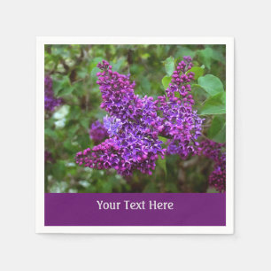 Spring Paarse Lilacs gepersonaliseerd Servet