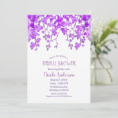 Spring Paarse Orchidee Branches Floral Vrijgezelle Kaart (Staand voorkant)