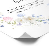 Spring Paarse Roze Wildflower Guestbook Sign Poster (Hoek)