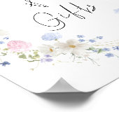 Spring Paarse Roze Wildflower Kaarten en geschenke Poster (Hoek)