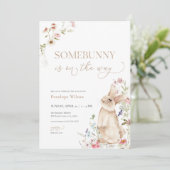 Spring Paashaas Baby shower uitnodiging (Staand voorkant)