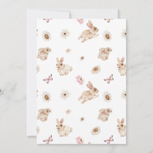 Spring Paashaas Baby shower uitnodiging (Achterkant)