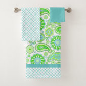 Spring Paisley Bath Towel Set Bad Handdoek (Insitu)